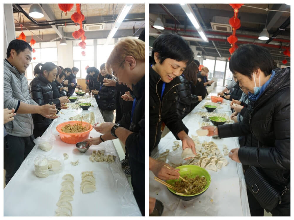 除夕当天举行“包饺子，迎除夕”活动